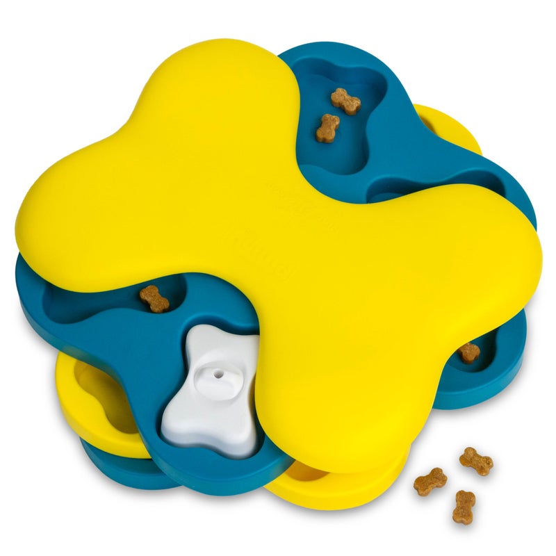 Outward Hound by Nina Ottosson Dog Tornado Treat Puzzle Dog Toy, Level 2 Intermediate, Blue - Image 1
