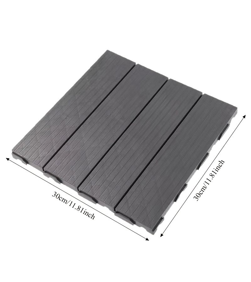 12 Grey Ultra Portable Interlocking Floor Tiles 11.62x11.62 Inch Thickened Plastic Spill Proof Outdoor Flooring - Image 3
