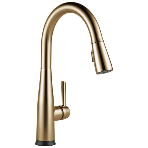 Delta Essa Touchless Kitchen Faucet with Touch Technology Brushed Gold Kitchen Sink Faucet with Pull Down Sprayer Single Hole Champagne Bronze 9113TLCZDST