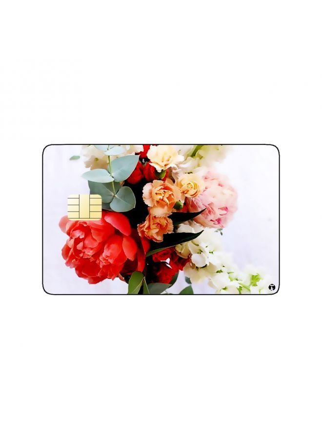 RKN PRINTED BANK CARD STICKER Beautiful Red Roses Drawing - Image 1