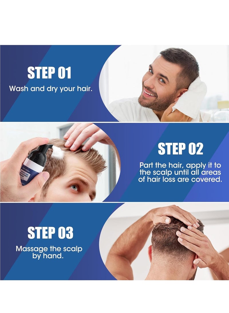 إيست مون رغوة إعادة نمو الشعر المينوكسيديل 5٪ للرجال والنساء - مكافحة تساقط الشعر وترققه وانحسار خط الشعر ، تعزز اللحية والشعر الأكثر كثافة - 2 أونصة - Image 4