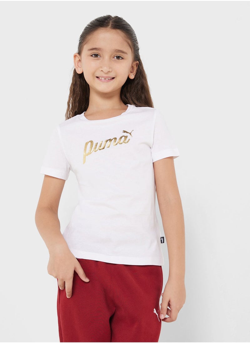 بوما تيشيرت يوث أساسي مزين بكتابة - Image 3