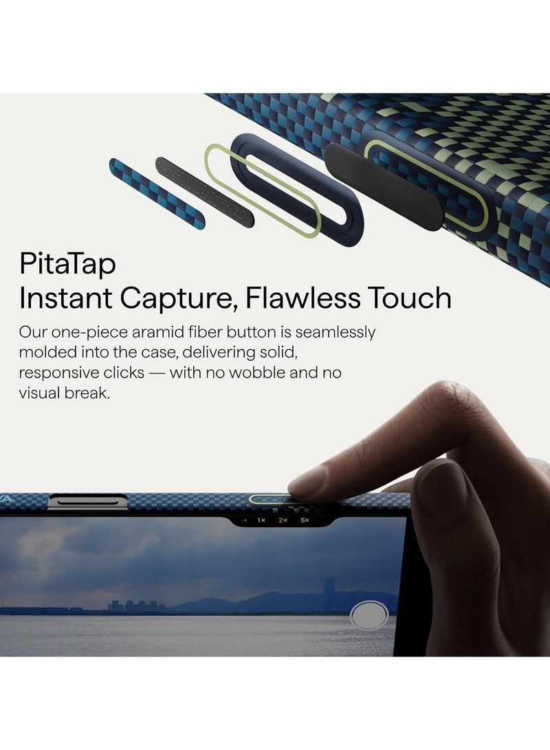 pitaka for iPhone 17 Pro Max Case 6.9" with Camera Control Button, Compatible with MagSafe, Ultra-Slim Case with Caseless Touch Feeling, 1500D Aramid Fiber Woven, Milky Way Galaxy - Image 4