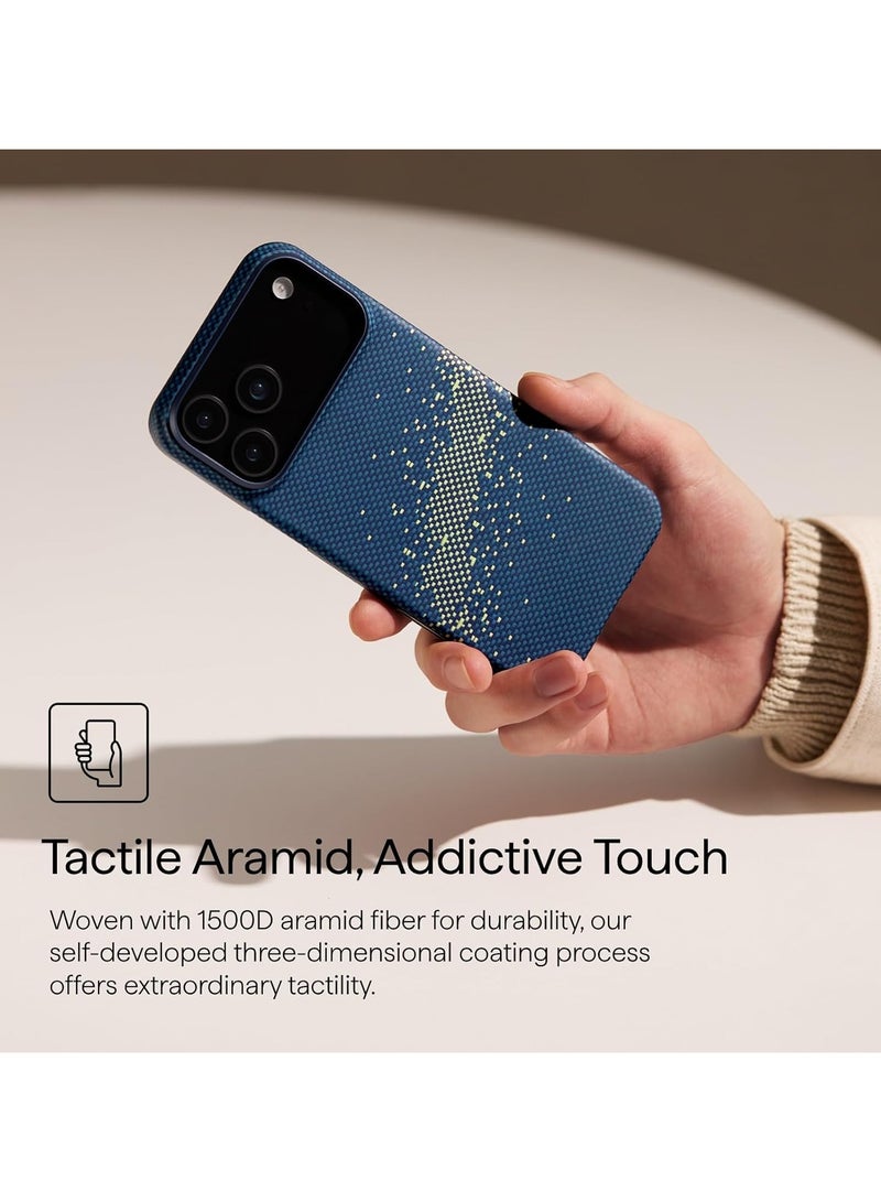 pitaka for iPhone 17 Pro Max Case 6.9" with Camera Control Button, Compatible with MagSafe, Ultra-Slim Case with Caseless Touch Feeling, 1500D Aramid Fiber Woven, Milky Way Galaxy - Image 3
