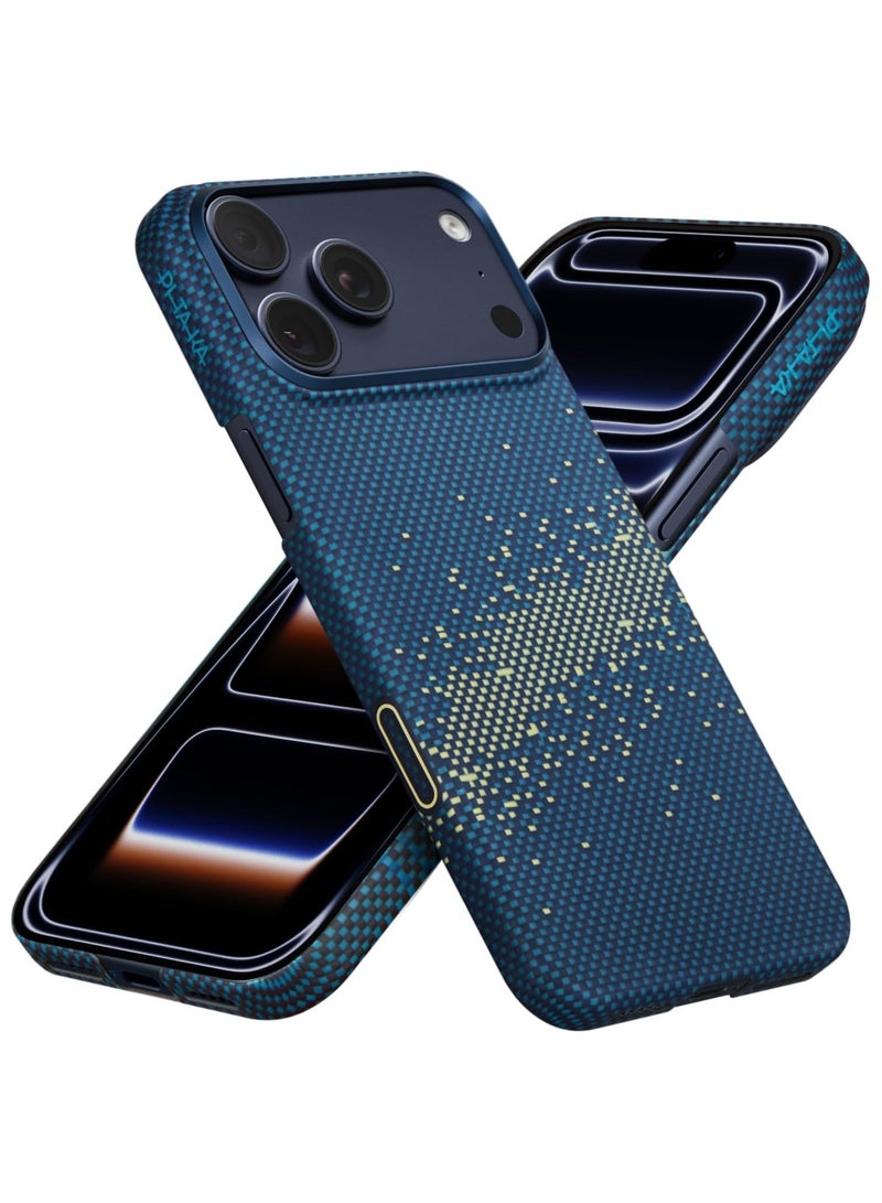 pitaka for iPhone 17 Pro Max Case 6.9" with Camera Control Button, Compatible with MagSafe, Ultra-Slim Case with Caseless Touch Feeling, 1500D Aramid Fiber Woven, Milky Way Galaxy - Image 1