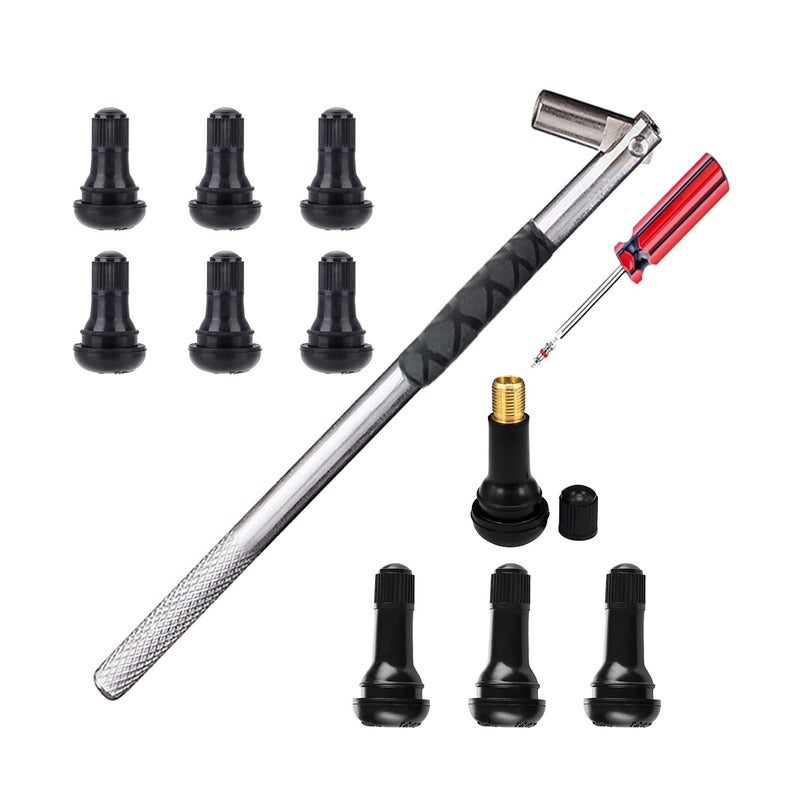 Dr.Roc Tire Valve Stem Puller Tools Set –1 x Valve Stem Installer, 10 x Brass and Ozone Resistant EPDM Snap-in Tire Valve Stem with Valve Cores (6 x TR412,4 x TR413), 1 x Valve Core Remover - Image 5
