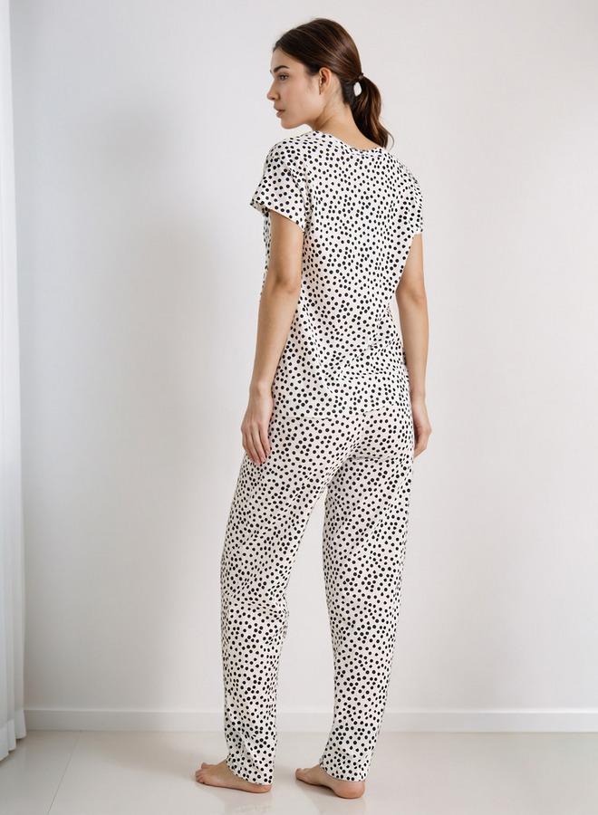 سبلاش فيڤ طقم بيجاما تي شيرت وبنطلون - Image 3