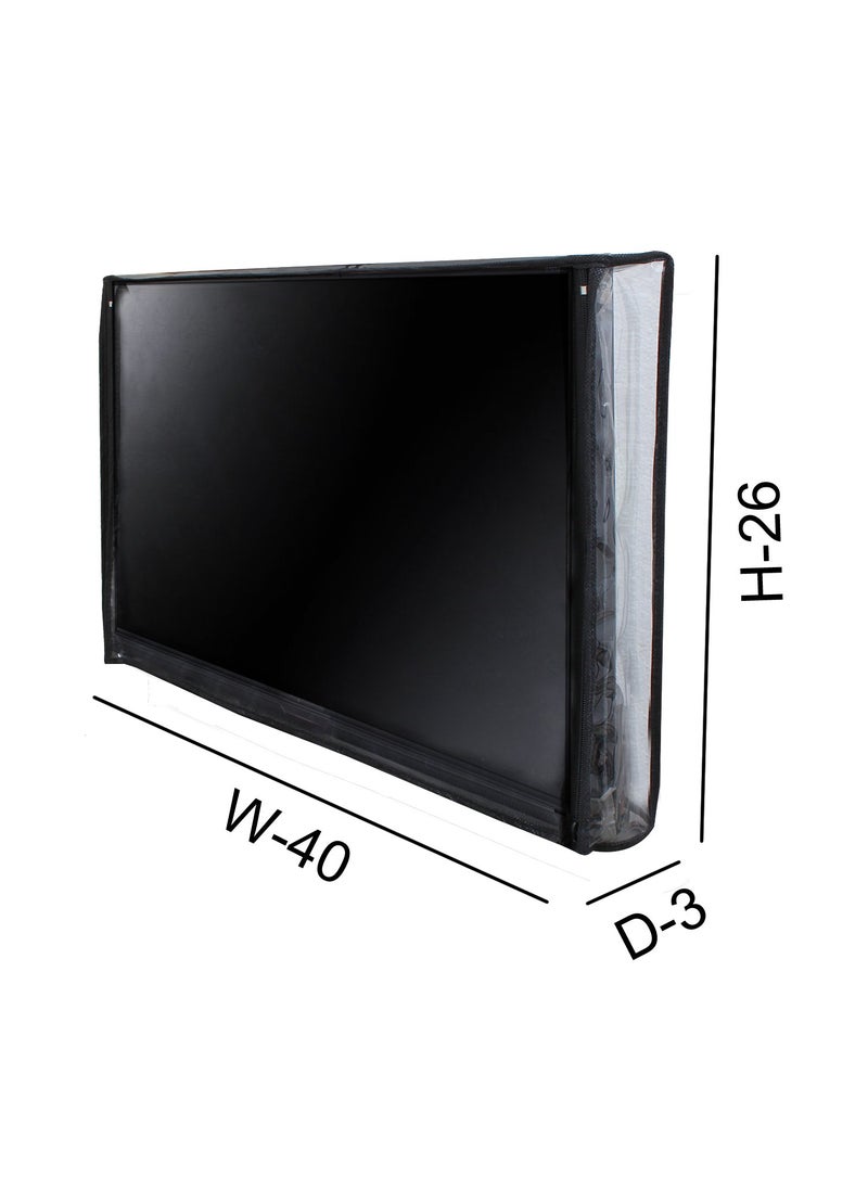 Lithara Lithara Waterproof PVC LEDLCD Television Cover for Videocon 1093 cm 43 inches VNB43Q519SA 4K Stainless Steel Zip Lock Transparent  - Image 2