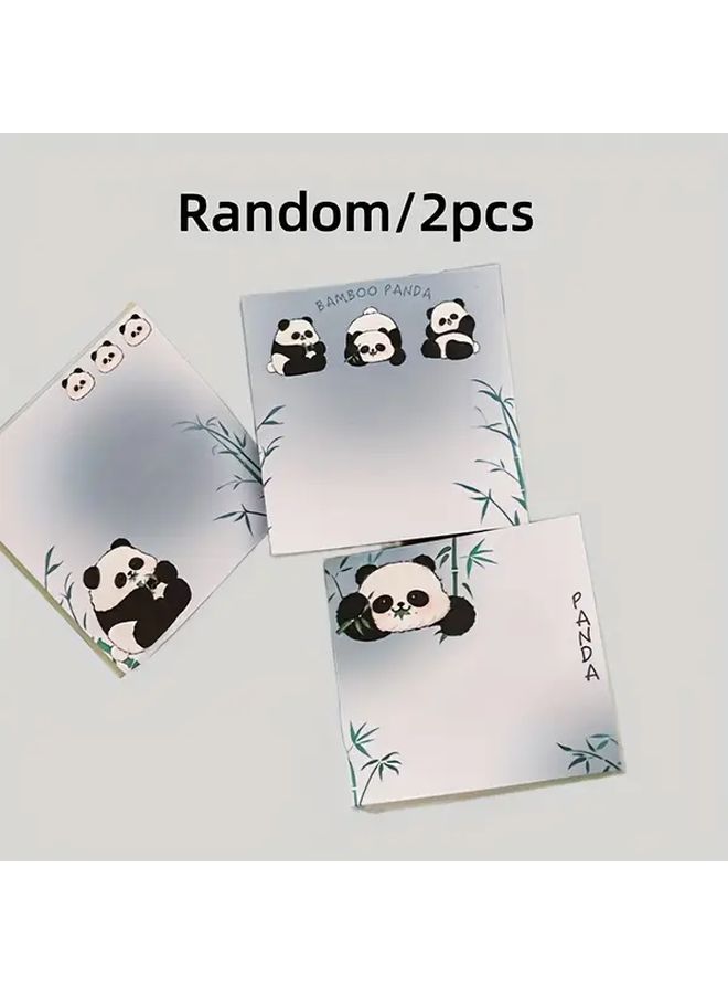 Cartoon Panda Sticky Notes 4-Piece Set Office Memo Pads Desk Supplies - Image 4