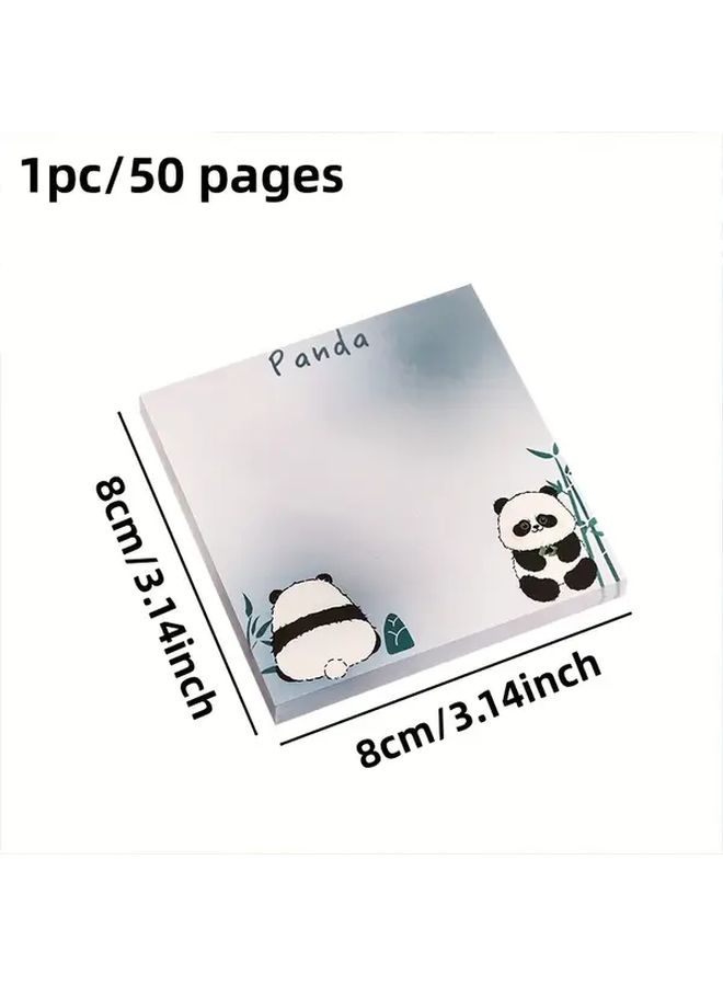 Cartoon Panda Sticky Notes 4-Piece Set Office Memo Pads Desk Supplies - Image 3