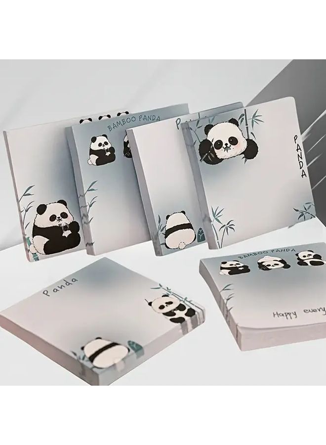 Cartoon Panda Sticky Notes 4-Piece Set Office Memo Pads Desk Supplies - Image 1