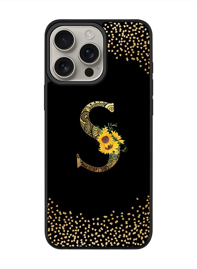 Stylizedd غطاء لجهاز آيفون 16 برو ماكس [متوافق مع ماغسيف] غطاء مغناطيسي نحيف لجهاز آيفون 16 برو ماكس - تصميم زهور مخصص - S (أسود) - Image 1