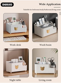 DUNISO Multifunctional Tissue Box Cover Holder with Storage Napkin,Table Storage Box Container with Stationery Remote Control Box Decorative Tissue Pen Remote Organizer for Home Office Car Restaurant  - Image 5