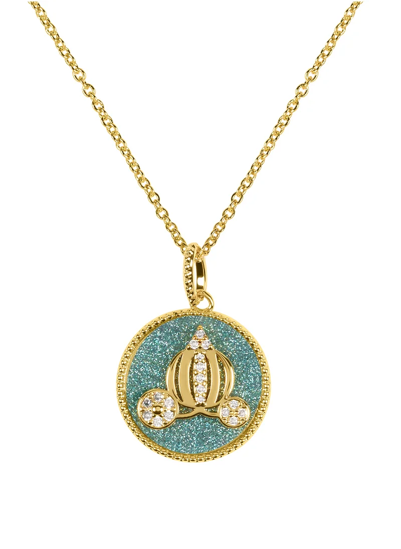 Disney Princess Cinderella Gold Coloured Plated Carriage Necklace CF01098YRWL-Q