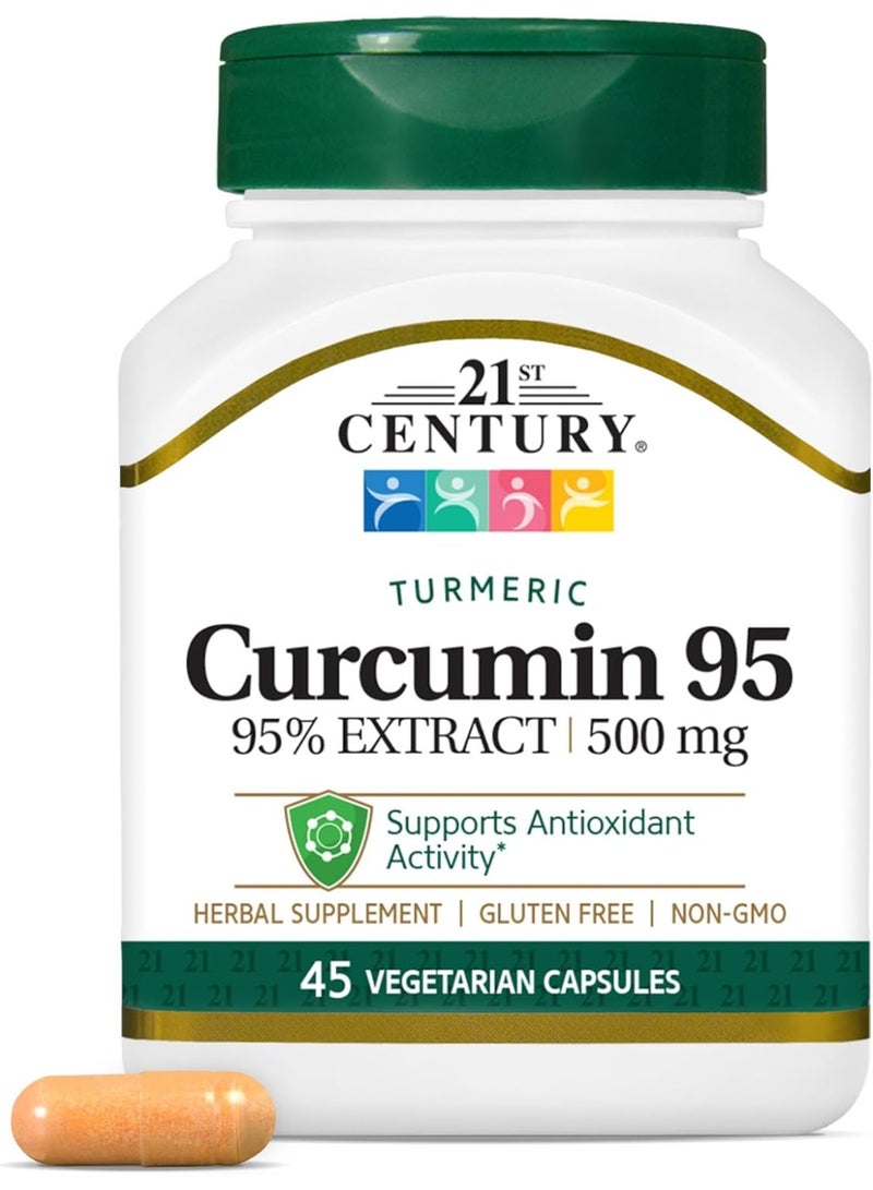 21st Century Vitamins Curcumin 95 Herbal Supplements, 45 Count - Image 1