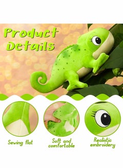 Y&D Chameleon Plush Toy, Stuffed Animal 11.8 Inches Green Large Cute Super Soft Cuddly Pillow Cushion Plushies Stuff Dolls Toy Gift for Boys and Girls Party Festival Supplies  - Image 4