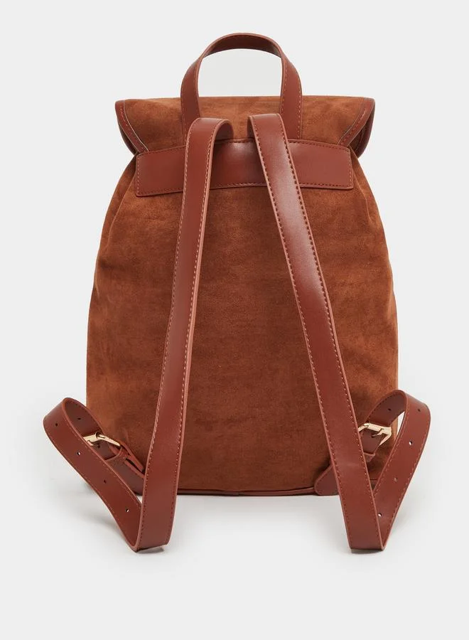 ستايلي Styli Belted Pocket Backpack with Drawstring