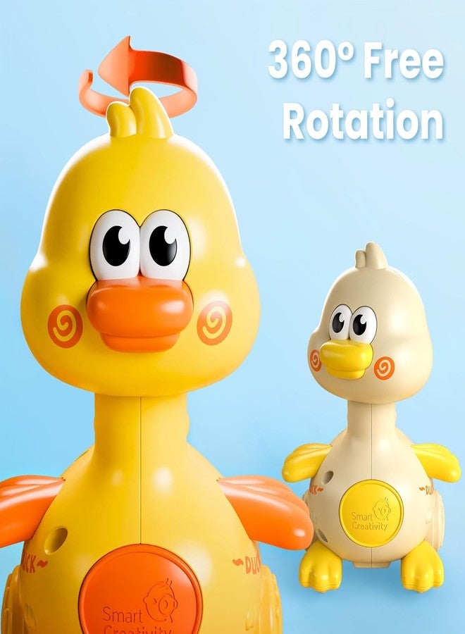 acrown Press to Go Duck Car Toy Baby Push Go Racing Cars, Infant Play, 1st Birthday Stocking Gift for 12-18-24 Months, 1 2 3 One Yrs Old Boys Girls Child Kids(Press Duck Big) - Image 2