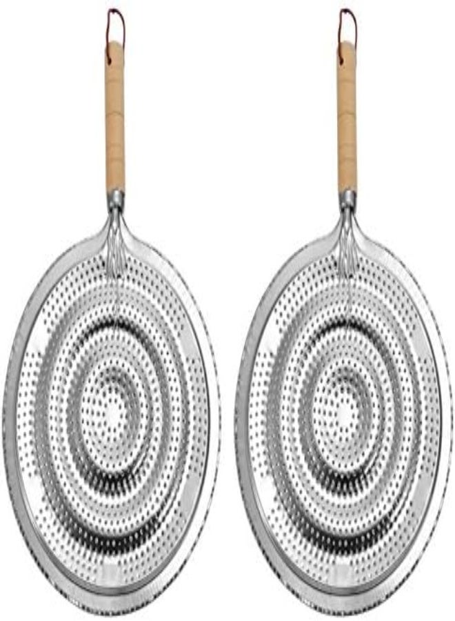 AKDC Cabilock 2Pcs Heat Diffuser Plate For Electric Gas Stove Glass Induction Cooktop Heat Diffuser Cooking Induction Adapter Hob Ring Plate Silver - Image 1