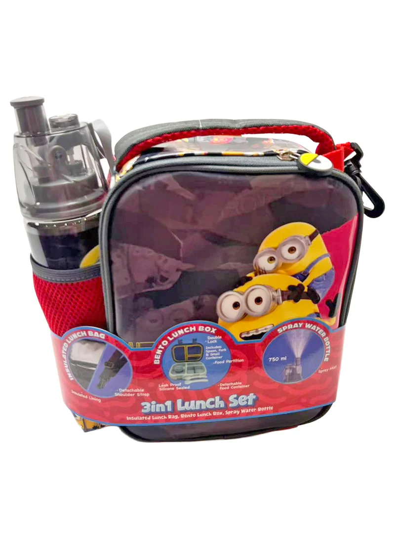 UNIVERSAL Universal Minions Team Fix It 3-In-1 Smash Lunch Bag, Water Bottle And Lunch Box Set