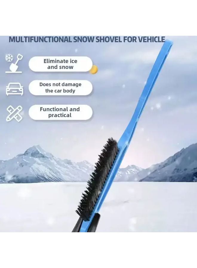 Red Multi Functional Snow Shovel with Detachable Brush Ice Defrosting Tool for Car - Image 3