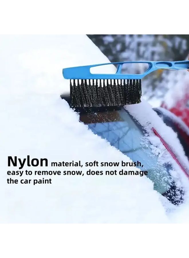Red Multi Functional Snow Shovel with Detachable Brush Ice Defrosting Tool for Car - Image 4