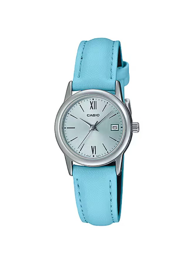 CASIO Leather Analog Wrist Watch LTP-V002L-2B3UDF - Image 1
