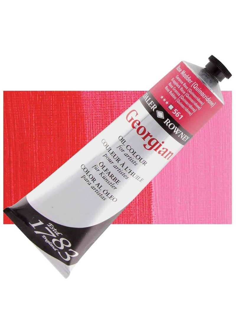 Daler Rowney Georgian Oil Colour Tube 38ml Content Rose Madder  - Image 1