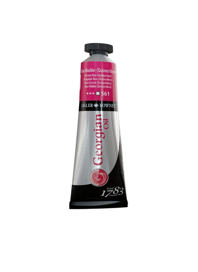 Daler Rowney Georgian Oil Colour Tube 38ml Content Rose Madder  - Image 2
