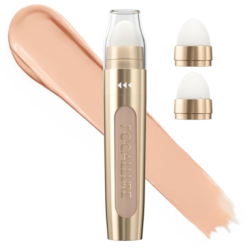 FOCALLURE FOCALLURE FIX CORRECTOR Concealer Stick Full Coverage Concealer Makeup Color Corrector for Dark Circles Including Replaceable Applicator PE04 PIE