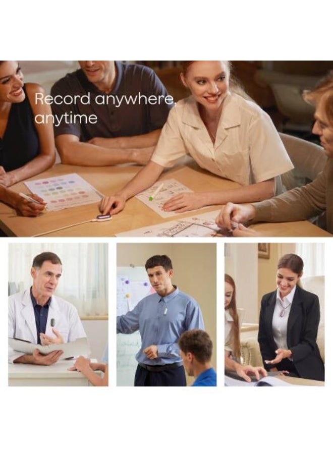 بلود مسجل ملاحظات Plaud NotePin S يمكن ارتداؤه بالذكاء الاصطناعي، 2 ميكروفون MEMS، منفذ BLE 5.2 / Wi-Fi USB، بطارية 320 مللي أمبير، تخزين 64 جيجابايت، نطاق تسجيل فعال يصل إلى 3 أمتار، أسود | نوتبين-S - Image 4