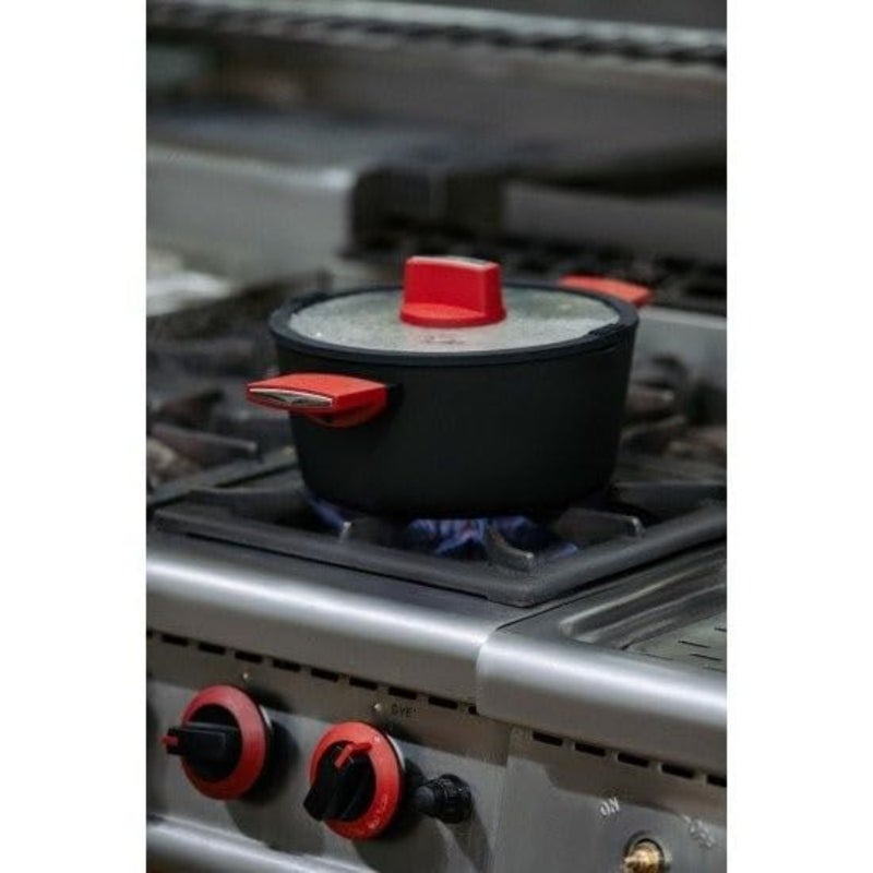 Forged Aluminum Casserole And Lid, Black/Red, 24Cm Thickness 2.8Mm, BC2066 - Image 4