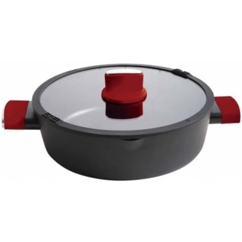Forged Aluminum Casserole And Lid, Black/Red, 24Cm Thickness 2.8Mm, BC2066 - Image 5