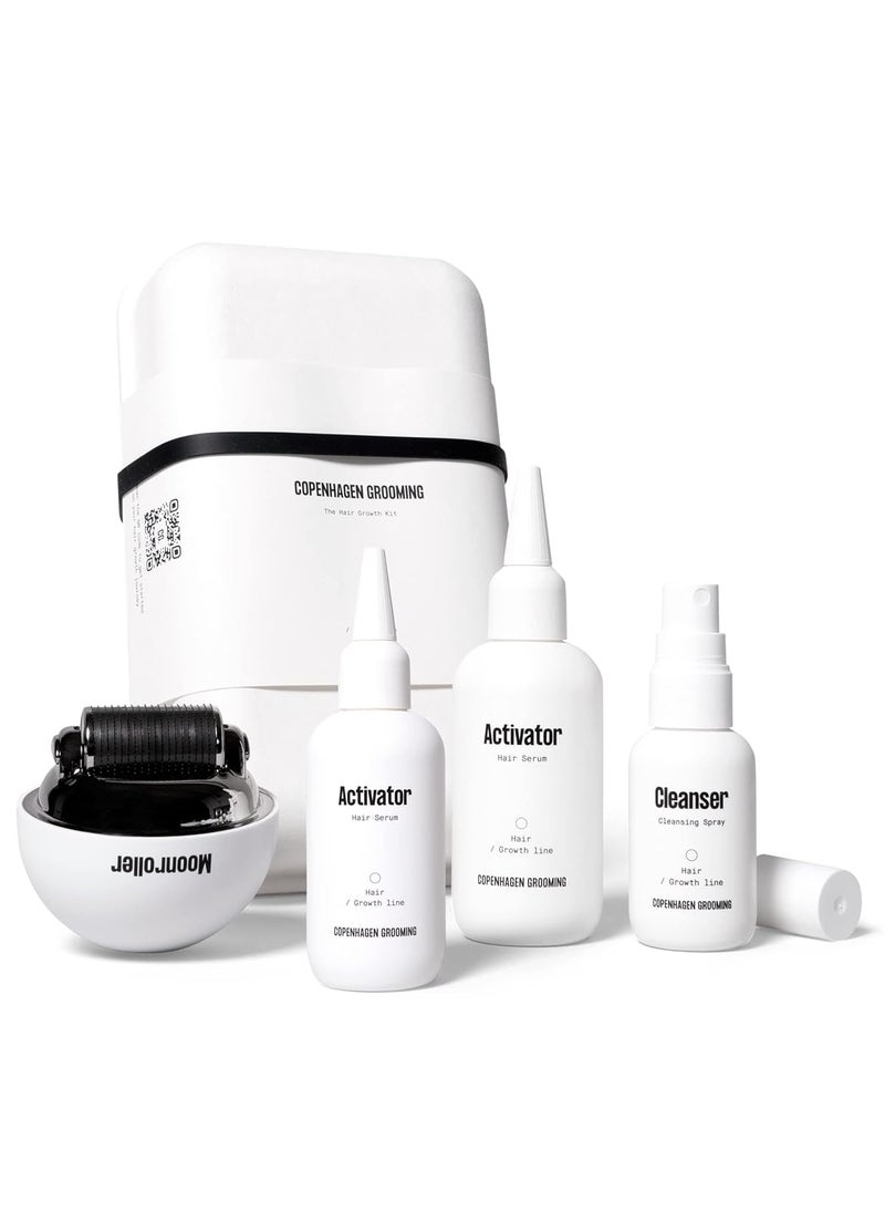 Copenhagen Grooming - Copenhagen Grooming Men Hair Growth Kit wThe Activator Hair Growth Serum  The Moonroller Hair Follicle Stimulator  Gentle and Efficient Hair Regrowth Treatment for Men 150 days - Image 1