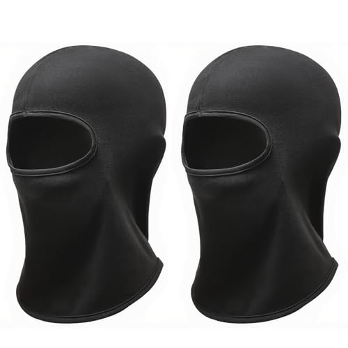 Outrip Kids Balaclava Ski Mask, Winter Windproof Fleece Full Face Mask for Boys Girls, Neck Warmers Ear Muffs Hats for Cold Weather (US, Age, 4 Years, 12 Years, 2 Pack(Black+Black)) - Image 1