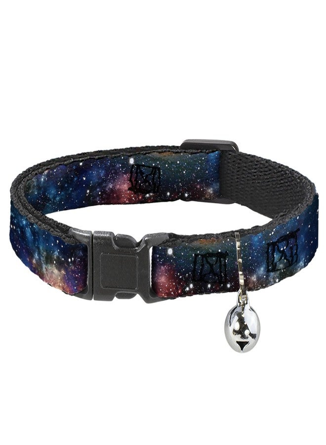 Buckle Down Cat Collar Breakaway Space Dust Collage 8 to 12 Inches 0.5 Inch Wide - Image 1