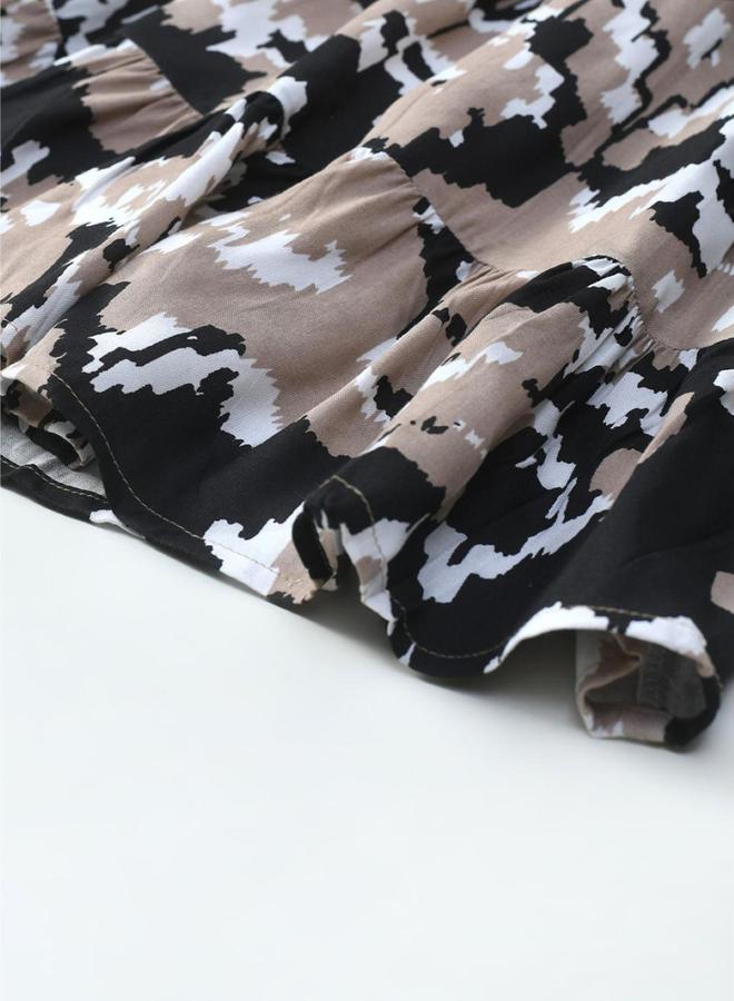 بيلا مودا فستان بطبعات مكشكشة - Image 4