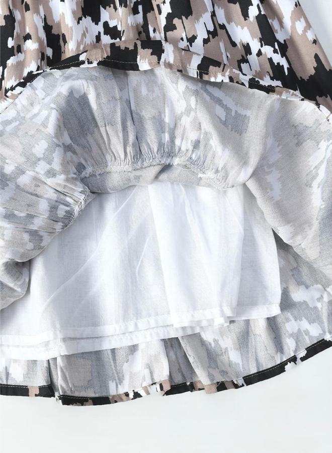 بيلا مودا فستان بطبعات مكشكشة - Image 5