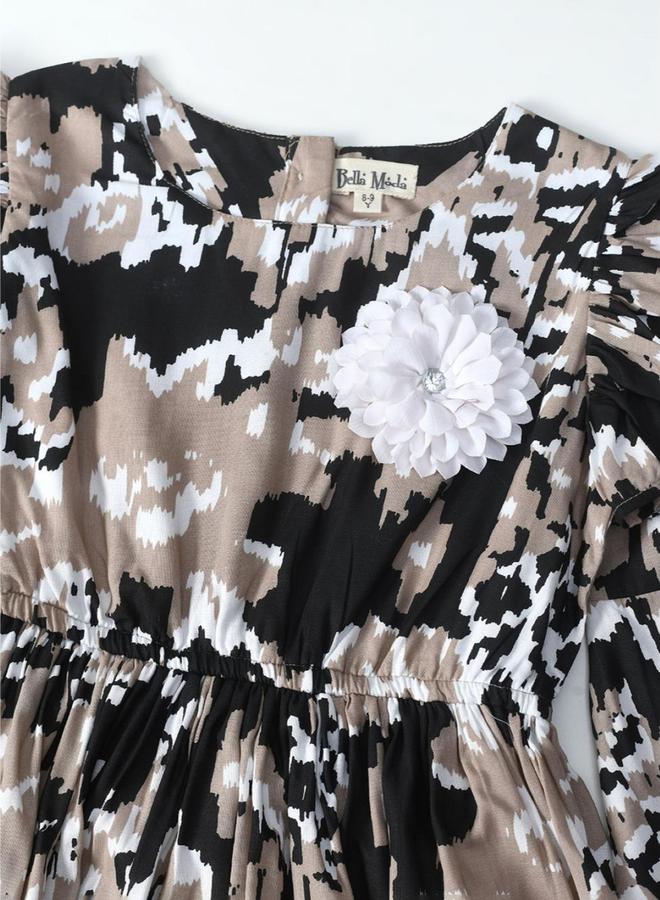 بيلا مودا فستان بطبعات مكشكشة - Image 3