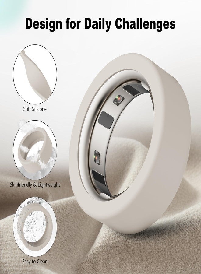Snyeest Protector Compatible for Oura Ring 4/Gen 4 Ceramic/Gen 3 Cover,Silicone Anti-Scratch Elastic Ring Finger Case Woking Out Gym for Women Men- Clear+Stralight-S for 4/5/6/7 - Image 5
