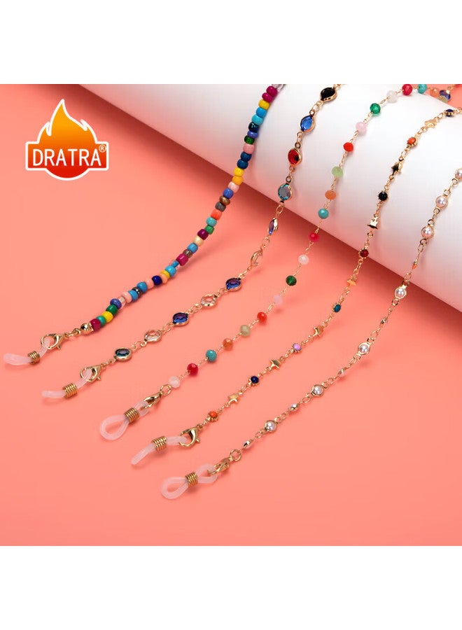 Dratra Eyeglass Chain Women's Neck Hanging Eyeglass Strap Anti-slip Chain For Reading Gl Handmade Colorful Beaded Accessory - Image 1