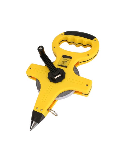 Toriox Open Reel Tape Measure Surveyor Work 100ft165ft Imperial Metric Steel Accurate Measuring Stretch Tapes for Survey Power Utility Distance Measurement Boundary Map 50 Meter