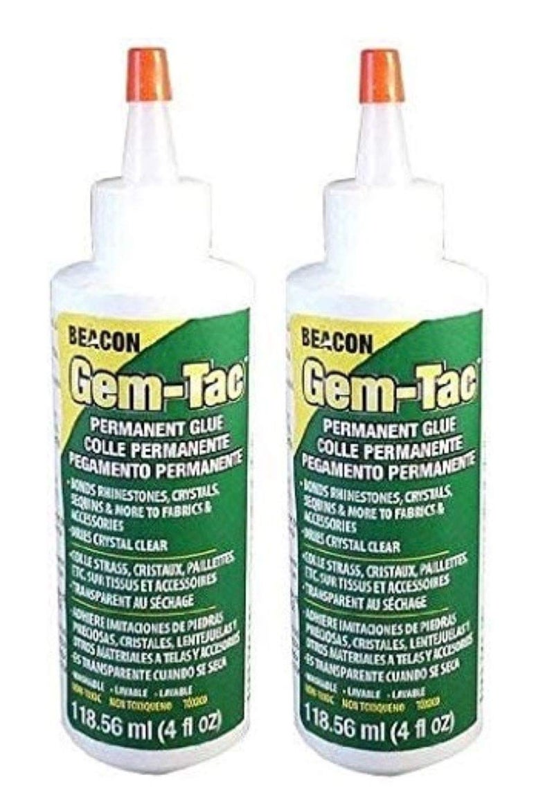 Beacon Gem-Tac Permanent Adhesive, 4-Ounce - 2 Pack - Image 1