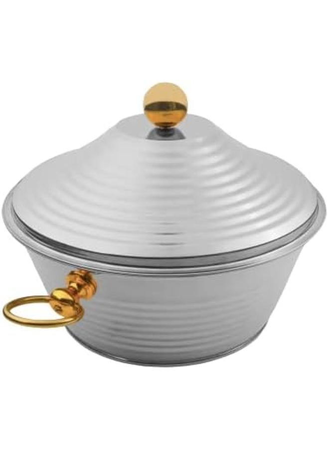 السيف  ريناد قدر ستانلس ستيل مقاس 3.5 لتر اللون فضي ذهبي - Image 3