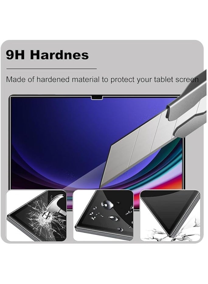 2 Pack Screen Protector for Samsung Galaxy Tab S10 Ultra 14.6, 9H Toughness Premium Shatterproof Scratch-Resistant Anti-Fingerprint, HD Ultra Clear Tempered Glass Screen Protector - Image 3