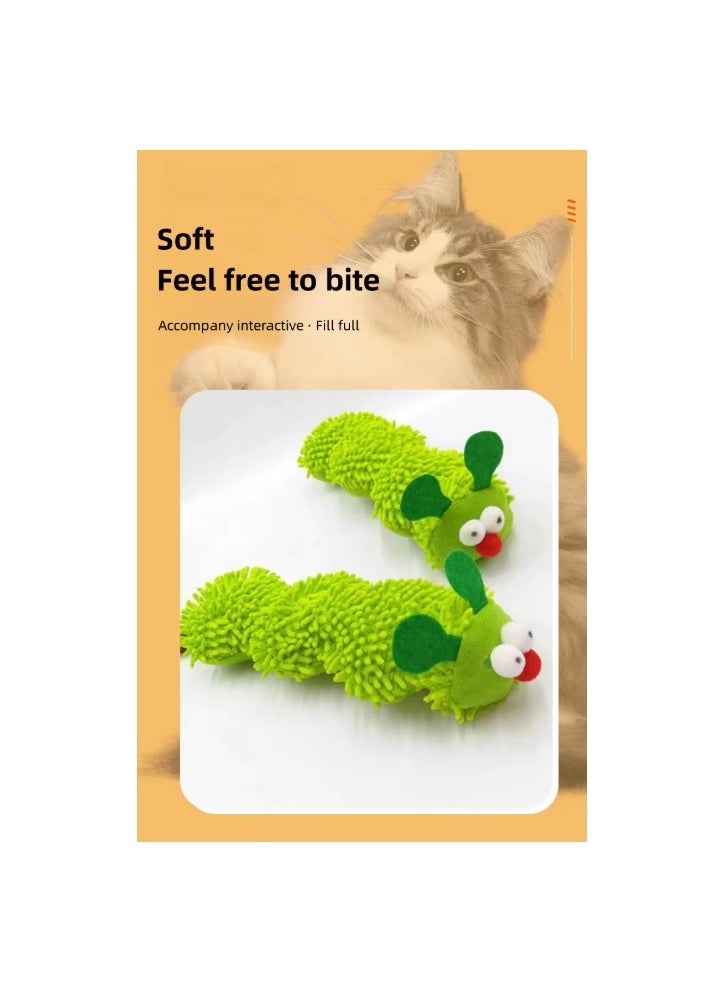 Catnip Toys for Cats, Interactive Plush Chew Toy, Soft and Durable Catnip Toy for Kittens, Soft Pet Toy (Silkworm)