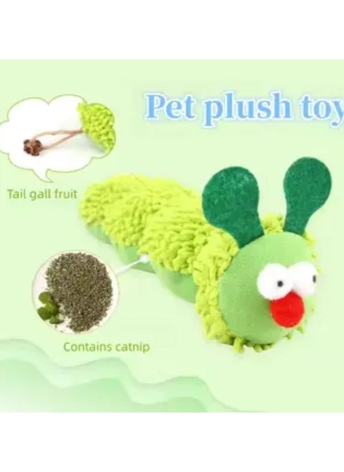 Catnip Toys for Cats, Interactive Plush Chew Toy, Soft and Durable Catnip Toy for Kittens, Soft Pet Toy (Silkworm)