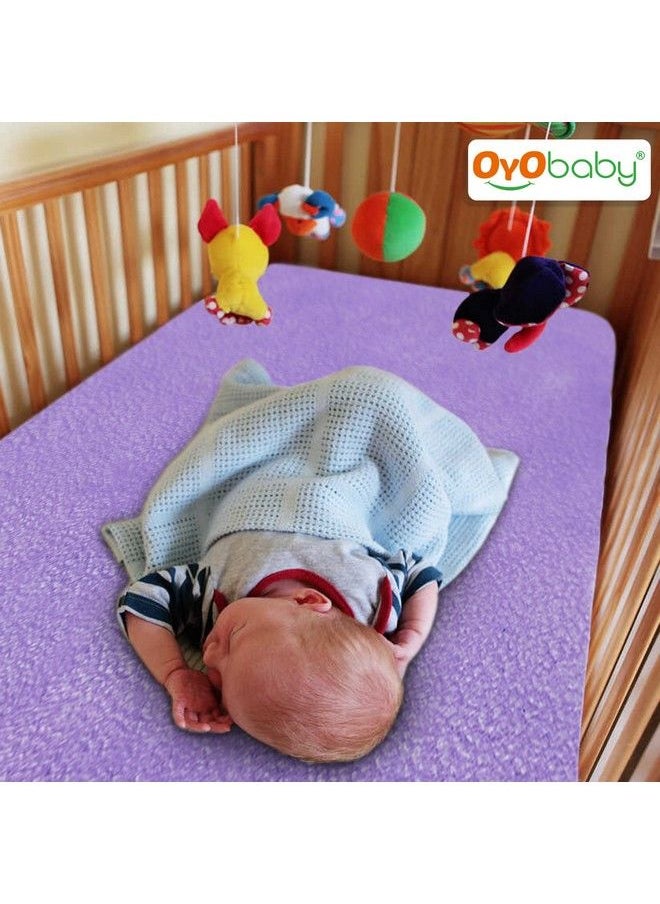 OYO BABY Waterproof Baby Bed Protector Dry Sheets For New Born Babies ; Reusable Mats ; Cot & Bassinet Gift Pack (Gift Pack 2 (70Cm X 50Cm) Plum + Voilet)  - Image 3