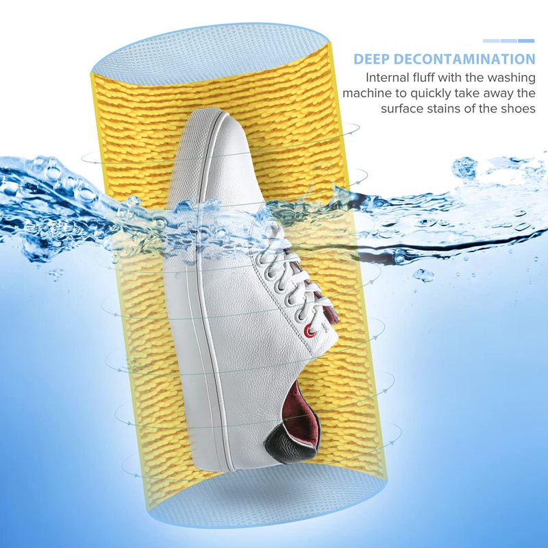Teletrogy Shoes Laundry Bag Keep Shoes Clean, Shoe Wash Bag for Washing Machine, Durable Zipper Laundry Washing Bag, Sneaker Tennis Cleaner Kit Adjustable Shoe Trees - Home Dorm Travel Essentials - Image 5
