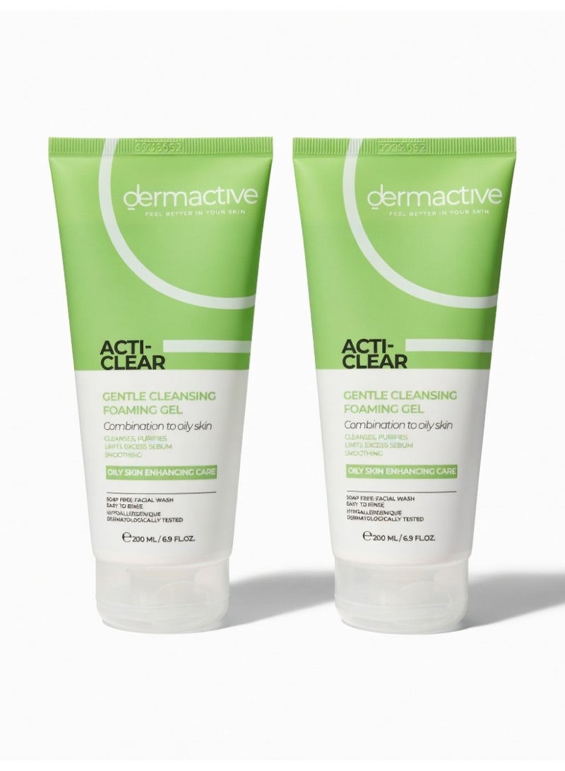 Dermactive ACTI-CLEAR GENTLE CLEANSING FOAMING GEL 200ml - Image 1